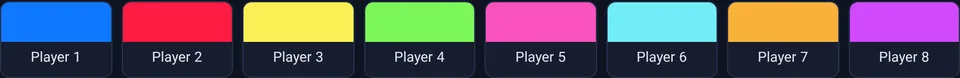 The default player colors.